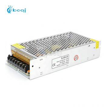 boqi CE FCC Certified 12v ac to dc smps power supply 12v 10a 120w for CCTV LED light